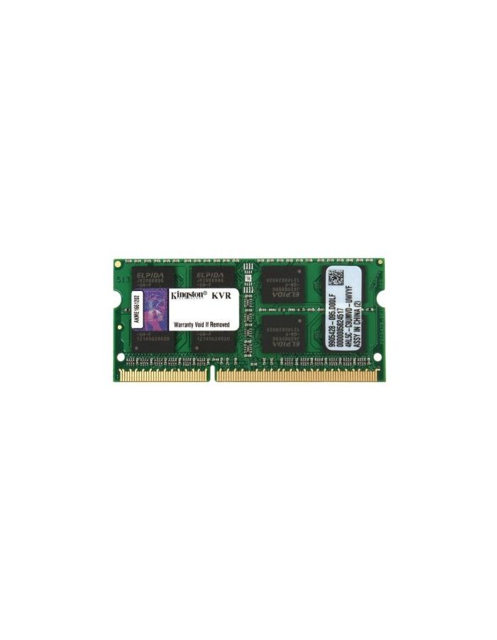 Память оперативная Kingston DDR3 8Gb 1600MHz SODIMM (KVR16S11/8) kingston sodimm ddr3 pc3 12800 kvr16s11 8 8 гб 1600 мгц