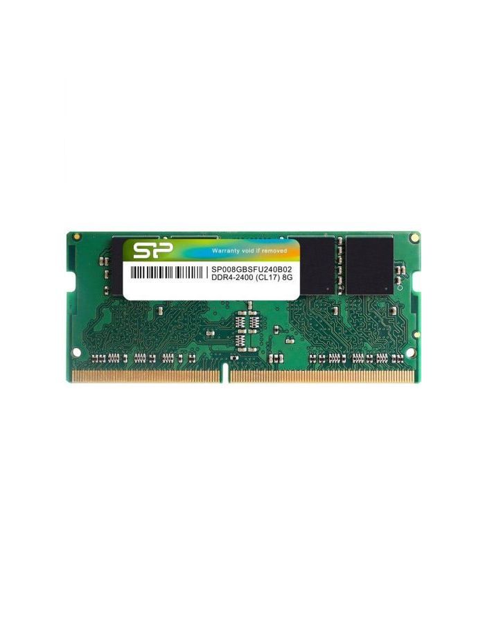Оперативная память Silicon Power 8GB 2400МГц DDR4 CL17 SODIMM 1Gx8 SR SP008GBSFU240B02 kingston 32gb 2666mhz ddr4 cl15 sodimm kit of 2 1gx8 fury impact