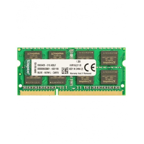 Память оперативная DDR3L Kingston 8Gb 1600MHz (KVR16LS11/8WP) - фото 1