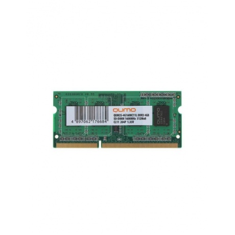 Память оперативная DDR3 Qumo 4Gb 1600MHz (QUM3S-4G1600C11L) - фото 1