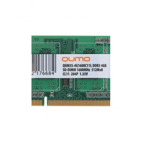 Память оперативная DDR3 Qumo 4Gb 1600MHz (QUM3S-4G1600C11L) - фото 3