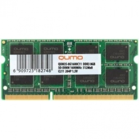 Память оперативная DDR3 Qumo 8Gb 1600MHz (QUM3S-8G1600C11R)