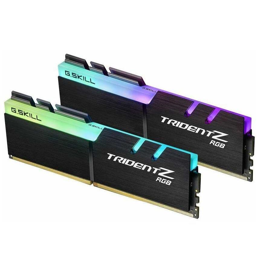 Память оперативная DDR4 G.Skill Trident Z RGB 64Gb 3600MHz (F4-3600C16D-64GTZR) модуль памяти ddr4 64gb 2 32gb g skill f4 3600c16d 64gtzr trident