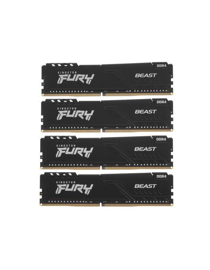 Память оперативная DDR 4 Kingston FURY Beast 64Gb 3200Mhz (KF432C16BB1K4/64) память оперативная kingston kf432c16bb1k4 64