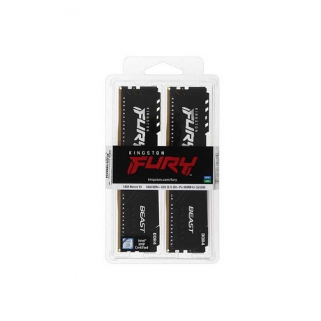 Память оперативная DDR 4 Kingston FURY Beast 64Gb 3200Mhz (KF432C16BBK2/64) - фото 5