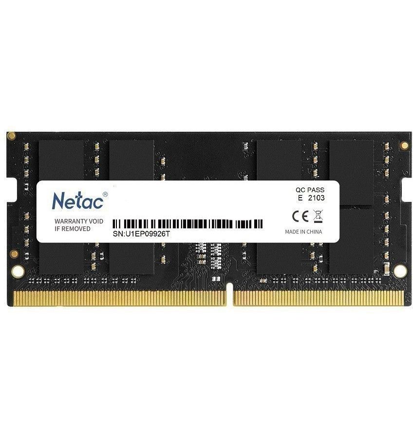 Память оперативная DDR4 Netac 16Gb 2666Mhz (NTBSD4N26SP-16) оперативная память netac 8 гб ddr4 sodimm cl19 ntbsd4n26sp 08