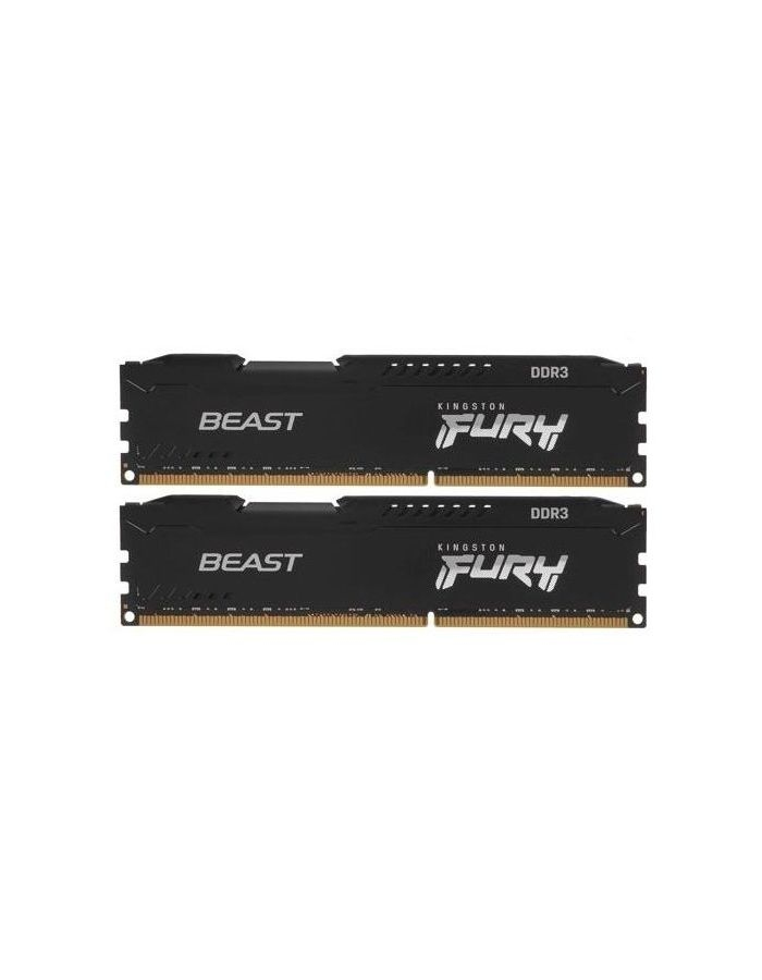 Память оперативная DDR3 Kingston Fury Beast 16GB 1600MHz (KF316C10BBK2/16) оперативная память kingston ddr3 8gb kit 2x4gb 1600mhz pc 12800 fury beast black kf316c10bbk2 8