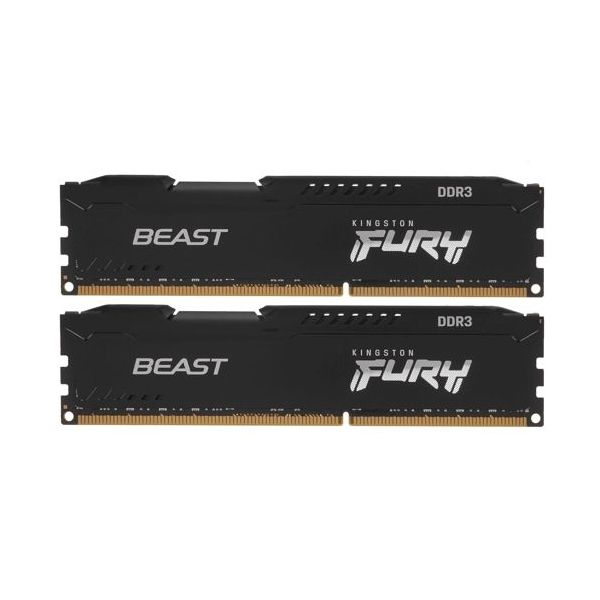 Память оперативная DDR3 Kingston Fury Beast 16GB 1600MHz (KF316C10BBK2/16)
