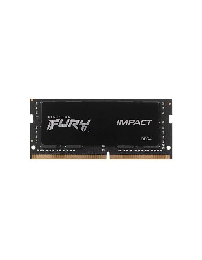 Память оперативная DDR4 Kingston Fury Impact 16GB 2666MHz (KF426S15IB1/16) kingston 32gb 2666mhz ddr4 cl15 sodimm kit of 2 1gx8 fury impact