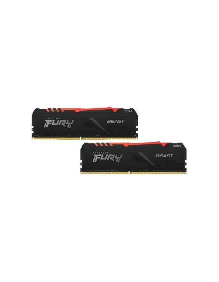 Память оперативная DDR4 Kingston Fury Beast 16GB 3200MHz (KF432C16BBAK2/16) оперативная память kingston ddr4 16gb 4x4gb 3200 mhz pc 25600 fury beast black kf432c16bbk4 16