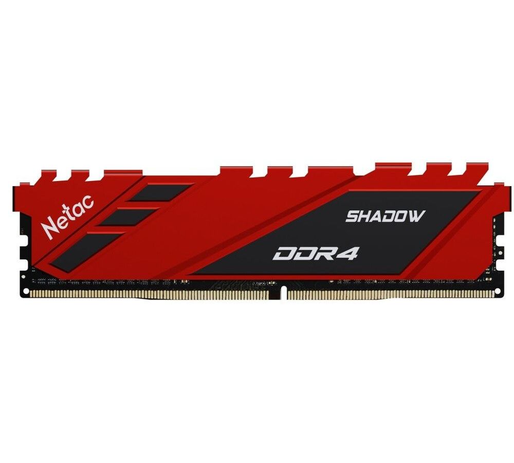 Память оперативная DDR4 Netac 16Gb 2666Mhz (NTSDD4P26SP-16R)Red модуль памяти ddr 4 dimm 16gb pc21300 2666mhz netac shadow ntsdd4p26sp 16r c19 red с радиатором