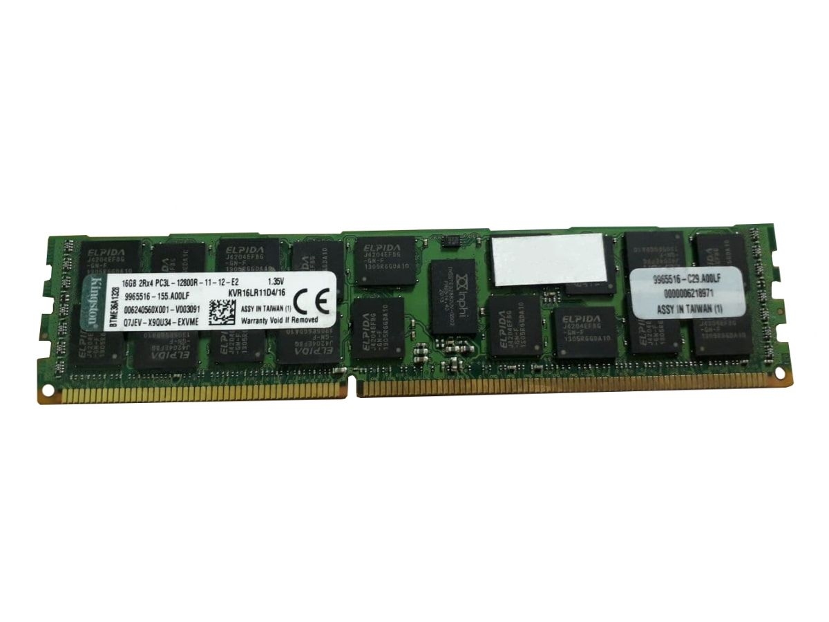 Память оперативная DDR3 16Gb PC12800 ECC REG Kingston (KVR16LR11D4/16) комплект atermiter x79 turbo xeon e5 2630v2 16 gb 4x4gb ddr3 ecc reg