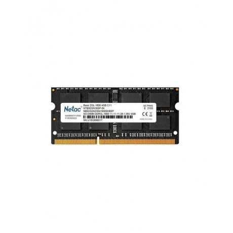 Память оперативная DDR3L Netac PC12800 4Gb 1600Mhz (NTBSD3N16SP-04) - фото 1