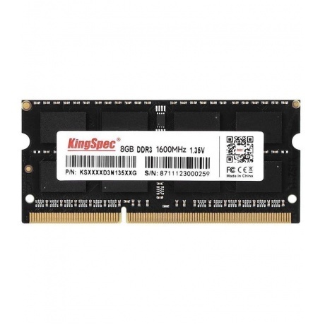 

Память оперативная DDR3 Kingspec 8Gb 1600MHz (KS1600D3N13508G)