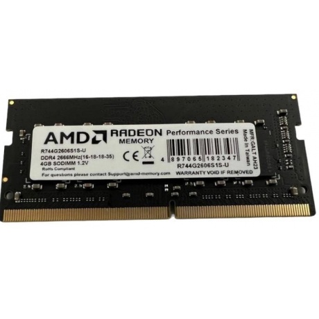 Память оперативная DDR4 AMD 4Gb 2666MHz (R744G2606S1S-U) - фото 2