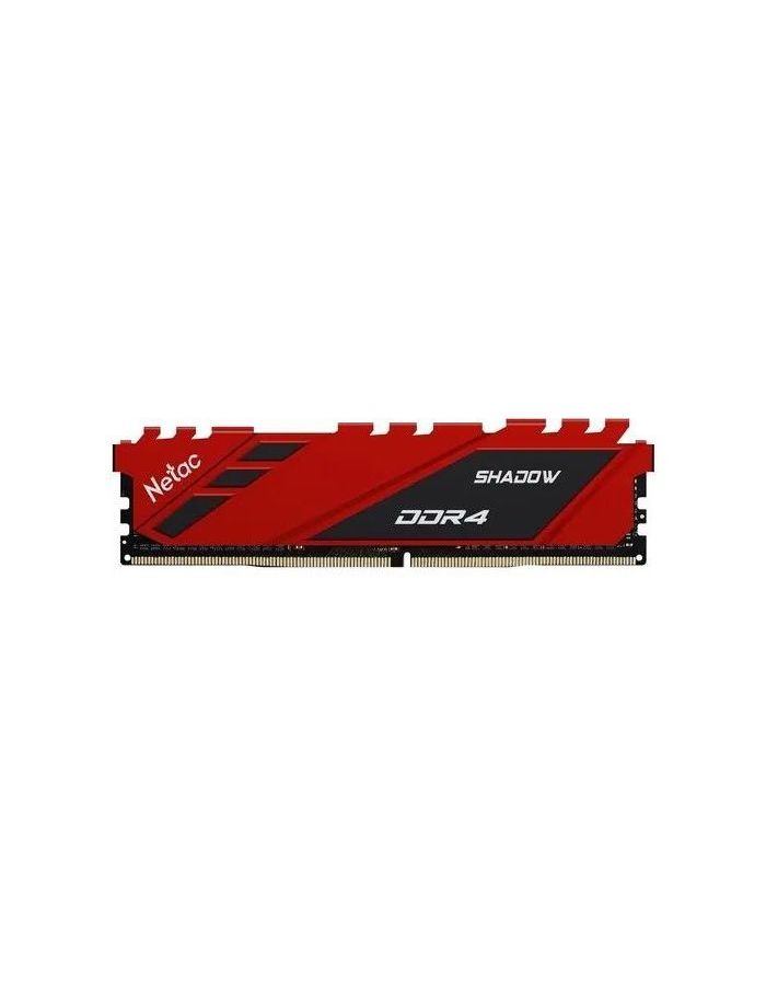 Память оперативная DDR4 Netac 8Gb 3200Mhz (NTSDD4P32SP-08R) модуль памяти ddr4 8gb netac ntsdd4p32sp 08r shadow pc4 25600 3200mhz cl16 радиатор red 1 35v