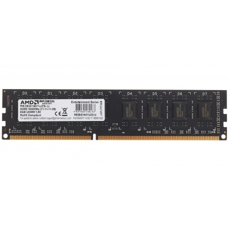 

Память оперативная DDR3 AMD 8Gb 1600MHz (R538G1601U2S-U)