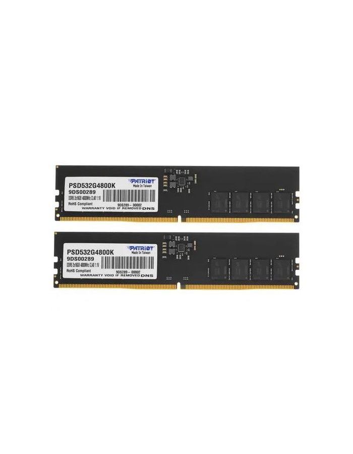 Память оперативная DDR5 Patriot 2x16Gb 4800MHz (PSD532G4800K) цена и фото