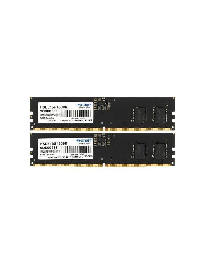 Память оперативная DDR5 Patriot 2x8Gb 4800MHz (PSD516G4800K) цена и фото