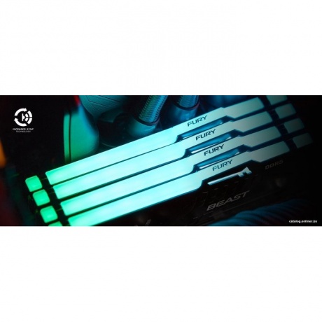 Память оперативная DDR5 Kingston Fury Beast 16GB PC5-38400 DIMM (KF552C40BBA-16) - фото 6