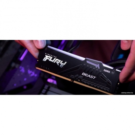 Память оперативная DDR5 Kingston Fury Beast 16GB PC5-38400 DIMM (KF552C40BBA-16) - фото 7