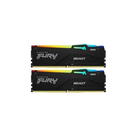 Память оперативная DDR5 Kingston Fury Beast 16GB PC5-38400 RGB DIMM (KF548C38BBAK2-16) - фото 1