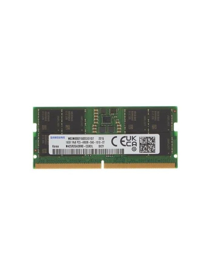 Память оперативная DDR5 Samsung 16Gb SO-DIMM DDR5 SEC (PC5-38400, 4800, CL40) 1.1V (M425R2GA3BB0-CQK) crucial 16gb ddr5 4800 udimm cl40 16gbit