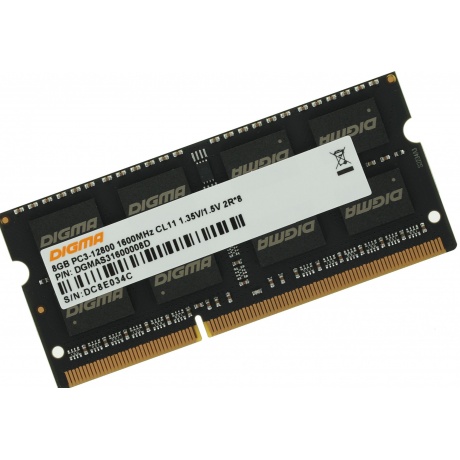 Память оперативная DDR3 Digma 8Gb 1600MHz (DGMAS31600008D) - фото 2
