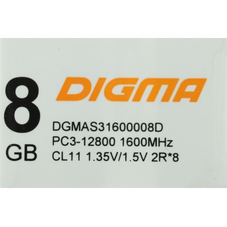 Память оперативная DDR3 Digma 8Gb 1600MHz (DGMAS31600008D) - фото 4