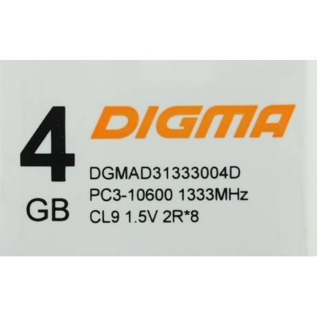 Память оперативная DDR3 Digma 4Gb 1333MHz (DGMAD31333004D) - фото 4