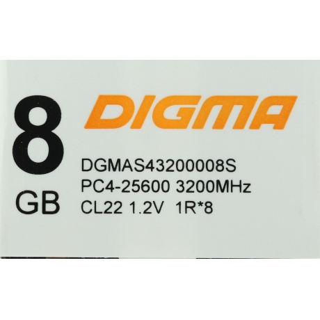 Память оперативная DDR4 Digma 8Gb 3200MHz (DGMAS43200008S) - фото 6