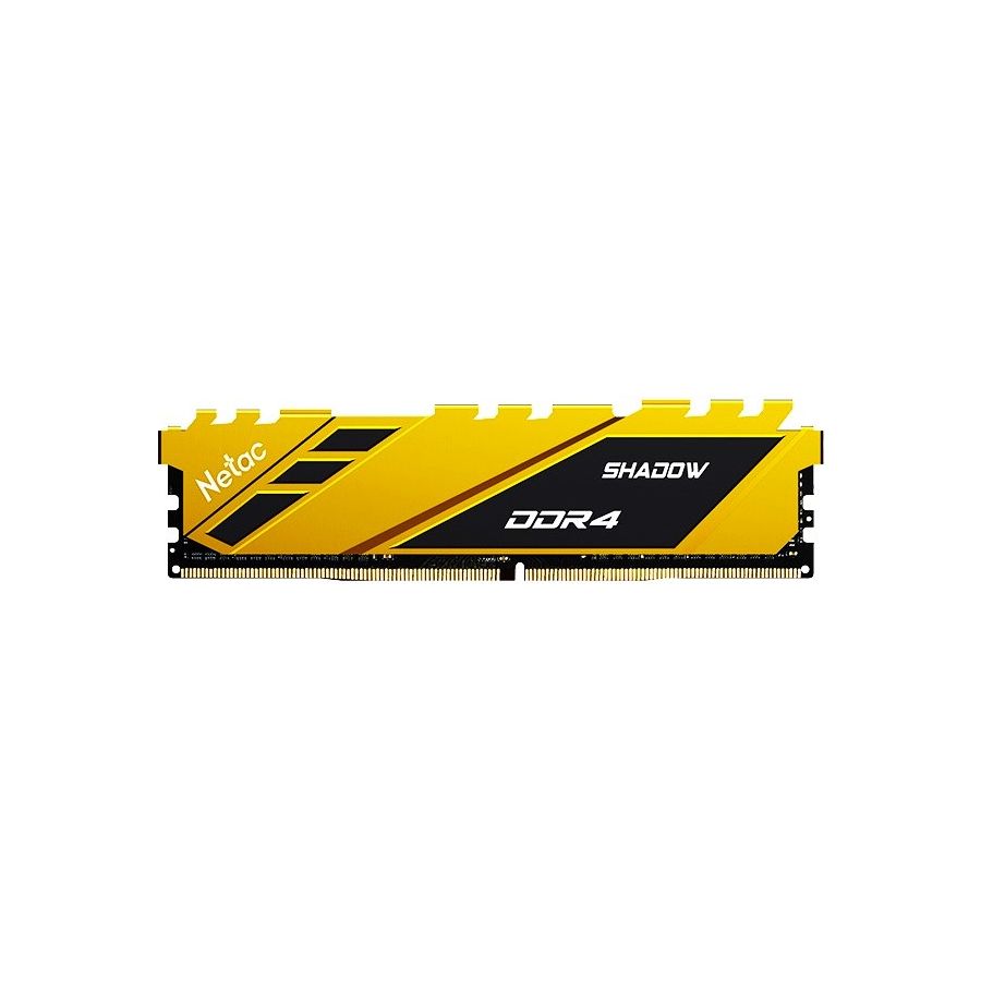 Память оперативная DDR4 Netac C18 8Gb PC28800, 3600Mhz (NTSDD4P36SP-08Y) Yellow оперативная память для компьютера netac ntsdd4p36sp 08b dimm 8gb ddr4 3600 mhz ntsdd4p36sp 08b