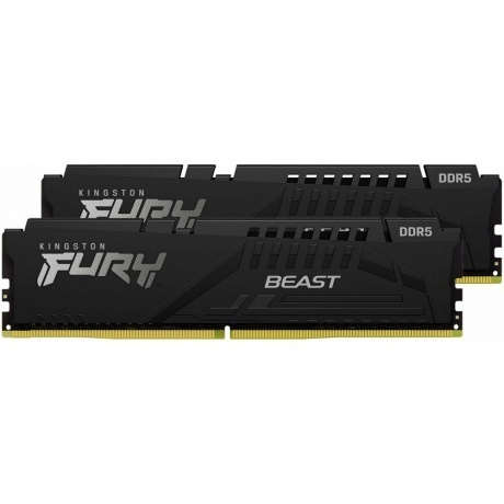 

Память оперативная DDR5 Kingston Fury Beast Black CL40 16Gb PC41600, 5200Mhz (KF552C40BBK2-16)