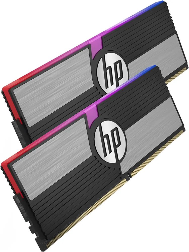 Память оперативная DDR4 HP V10 RGB 32Gb (16Gbx2) PC25600, 3200Mhz, (48U47AA) оперативная память hp 2gb 1x2gb single rank x8 pc3l 10600e [647905 s21]