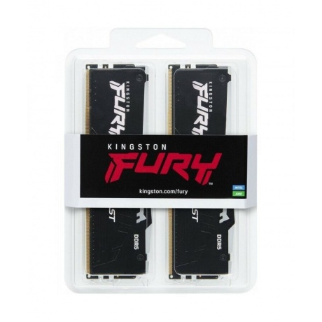 Память оперативная DDR5 Kingston FURY Beast Black RGB XMP CL40 64Gb PC41600, 5200Mhz, (KF552C40BBAK2-64) - фото 10