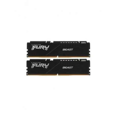 Память оперативная DDR5 Kingston FURY Beast Black CL40 16Gb PC44800, 5600Mhz, (KF556C40BBK2-16) - фото 1