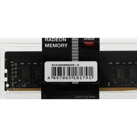 Память оперативная DDR4 AMD R7 Performance Series 16Gb 2666MHz pc-21300 Black (R7416G2606U2S-U) - фото 6
