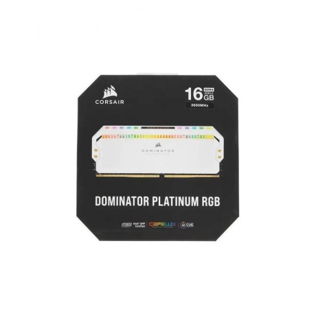 Память оперативная DDR4 Corsair Dominator Platinum 16Gb (2x8Gb) 3600MHz pc-28800 RGB white (CMT16GX4M2C3600C18W) - фото 4