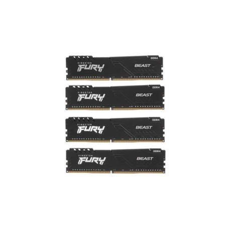 Память оперативная DDR4 Kingston Fury Beast 128Gb (4x32Gb) 2666 MHz pc-21300 Black (KF426C16BBK4/128) - фото 1