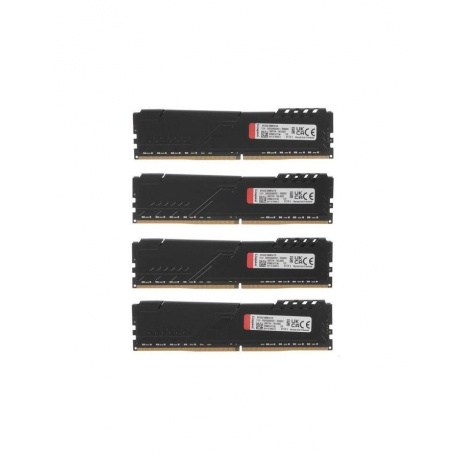 Память оперативная DDR4 Kingston Fury Beast 128Gb (4x32Gb) 2666 MHz pc-21300 Black (KF426C16BBK4/128) - фото 2