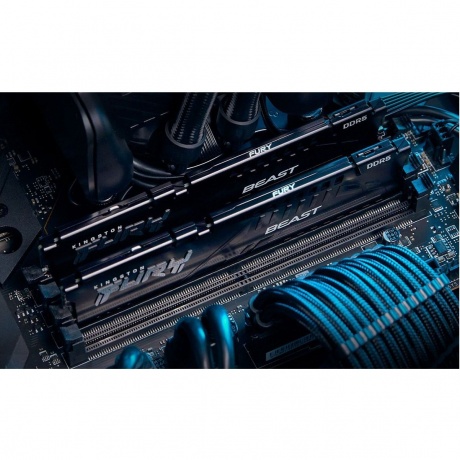 Память оперативная DDR5 Kingston Fury Beast 16Gb 5600MHz pc-44800 Black CL40 (KF556C40BB-16) - фото 10