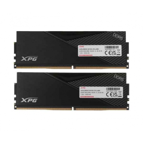 Память оперативная DDR5 A-Data 32Gb (2 x16GB) XPG Lancer RGB, 5600 MHz (AX5U5600C3616G-DCLARBK) - фото 3