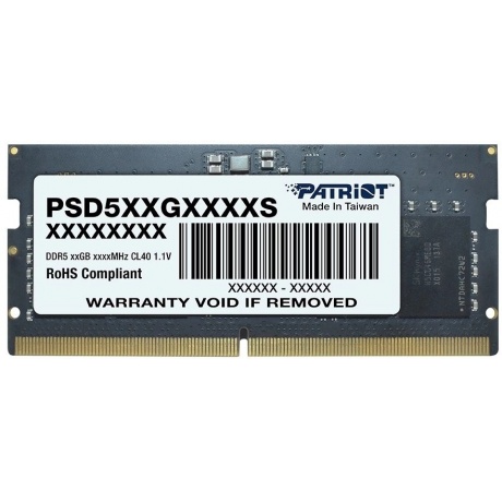 

Оперативная память Patriot Signature Line SO-DIMM DDR 5 DIMM 8Gb 5600Mhz (PSD58G560041S)