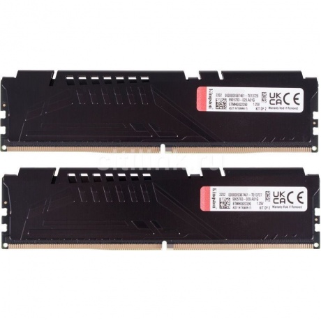 Оперативная память Kingston FURY Beast Black CL40 (Kit of 2) DDR 5 DIMM 64Gb 6000Mhz (KF560C40BBK2-64) - фото 2