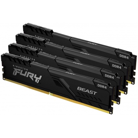 Оперативная память Kingston FURY Beast Black DDR4 128GB 3200MHz CL16 DIMM (KF432C16BBK4/128) - фото 2