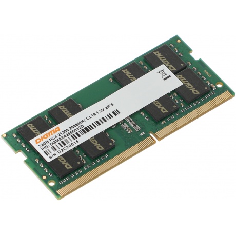 Оперативная память DDR4 Digma 32Gb 2666MHz SO-DIMM (DGMAS42666032D) - фото 1