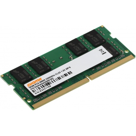 Оперативная память DDR4 Digma 16Gb 3200MHz SO-DIMM (DGMAS43200016D) - фото 5