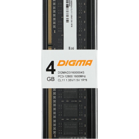 Оперативная память DDR3L Digma 4Gb 1600MHz DIMM (DGMAD31600004S) - фото 2