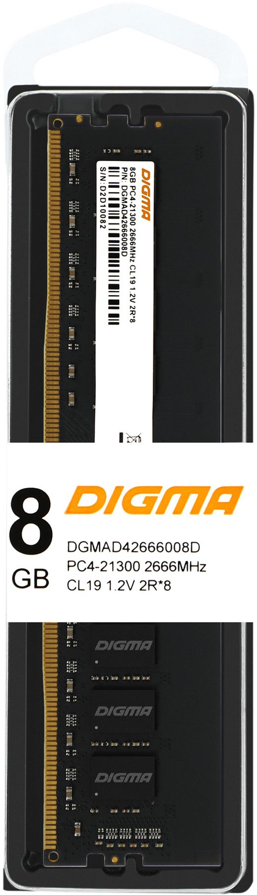 Оперативная память DDR4 Digma 8Gb 2666MHz DIMM (DGMAD42666008D)