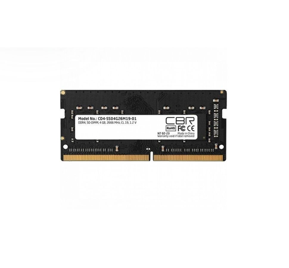 цена Оперативная память CBR DDR4 SODIMM 4GB 2666MHz (CD4-SS04G26M19-01)